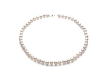 Бусы DE FLEUR, серебро 925 проба, вставка жемчуг