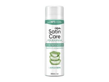 Гель для бритья женский SATIN CARE Aloe Vera для чувствительной кожи, 200 мл
