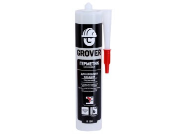 Герметик каучуковый для кровли и фасадов Grover R 100, туба 300 мл
