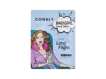 Маска тканевая для лица CONSLY Bad Girl Good Skin после перелета, 23 мл