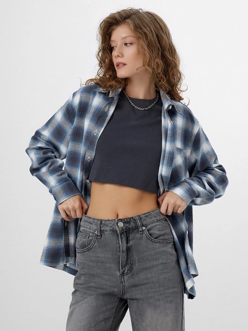 Рубашка женская в клетку, фото 7 из 8