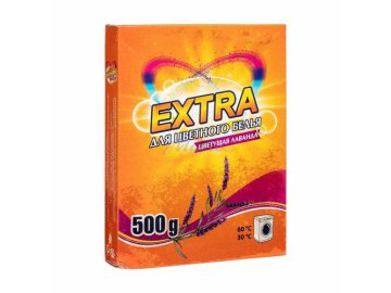 Порошок стиральный EXTRA с пятновыводителем для цветного белья Цветущая лаванда автомат, 500 г