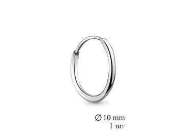 Серьга одиночная Aquamarine, серебро 925 проба 7 Карат