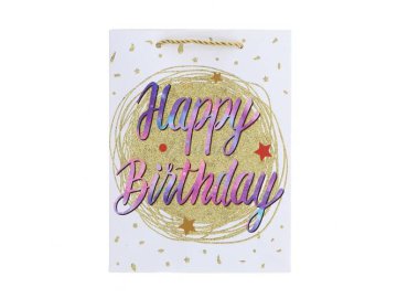Пакет подарочный бумажный Happy Birthday 18 х 24 х 8.5 см, арт. 7012305385
