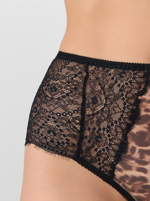 Трусы женские с леопардовым принтом кружевные, фото 5 из 8