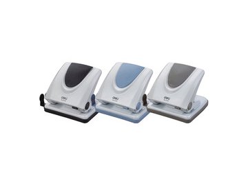 Дырокол Deli Pro 0125 20 листов (белый/серый)