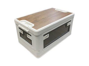 Многофункциональный складной органайзер со столиком Happy Home HH-014 (белый) 60л. на акции в магазинах 5 элемент