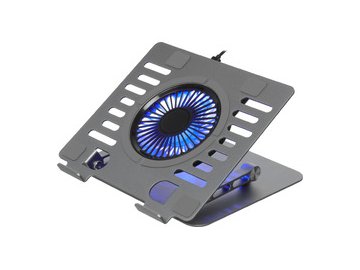 Подставка для ноутбука Digma D-NCP170-1XRGB110-360 (алюминий серый)