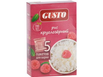 Крупа рис."GUSTO"(круглозер,вар/пак)400г