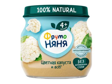 Санта акции и скидки Рогачев - Пюре ФрутоНяня цветная капуста 80 г