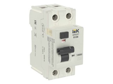Дифференциальный автомат IEK 2P 25А 30мА тип AC AR-R10N-2-025C030