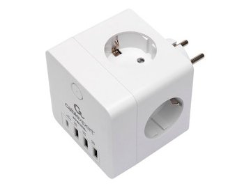 Сетевой фильтр Cablexpert CUBE-4-CU3-W