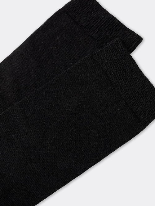 Мужские высокие носки черного цвета из шерсти и бамбука, фото 3 из 6