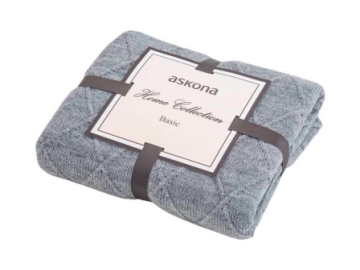 Плед вязаный Дымчато-серый