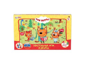 Игра-ходилка настольная для детей УМНЫЕ ИГРЫ Три кота. Азбука