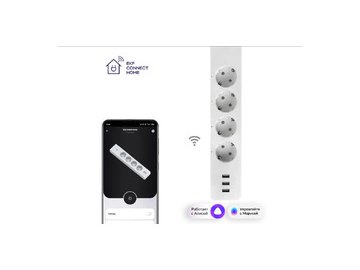 Умный удлинитель EKF Connect Wi-Fi с USB RCE-1-WF