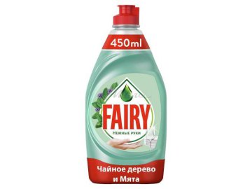 Средство для мытья посуды FAIRY Нежные руки Чайное дерево и мята, 450 мл