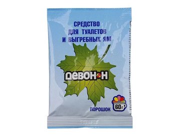 Порошок для биотуалетов, выгребных ям и септиков Девон 60H