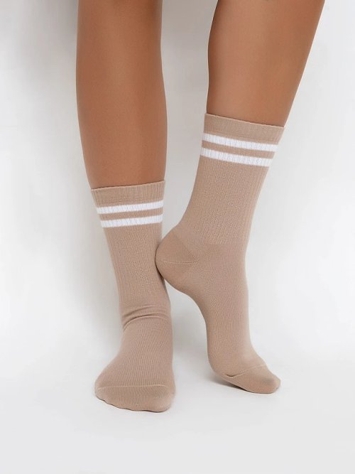 Носки женские бежевые длинные, фото 1 из 9