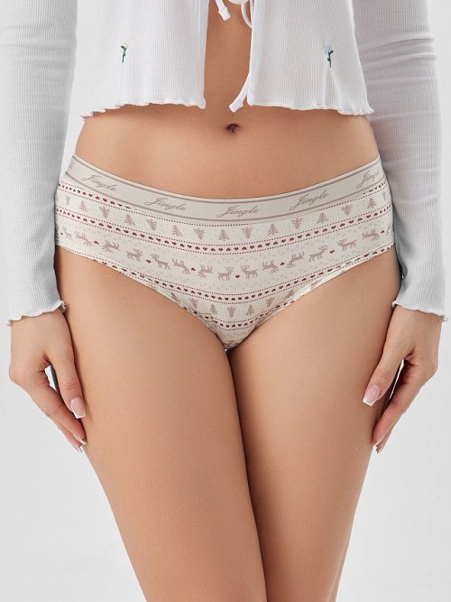 Трусы шорты женские новогодние в наборе, 3 шт, фото 5 из 11