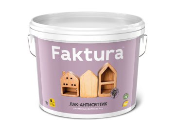 Лак-антисептик FAKTURA беленый дуб 9 л
