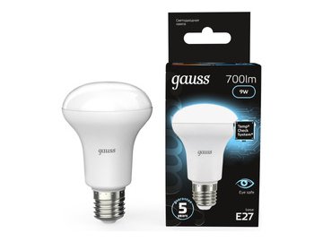 Лампа Gauss LED Reflector R63 E27 9W 4100K 106002209