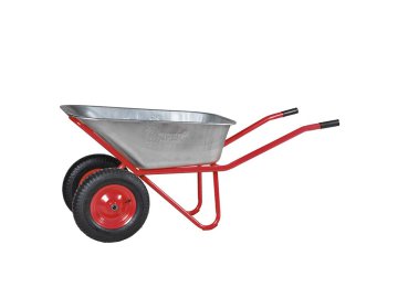 Тачка строительная SKIPER 2x125 PROFI (до 125л, до 330кг, 2x4.00-8, пневмо, ось 20*100) Ома