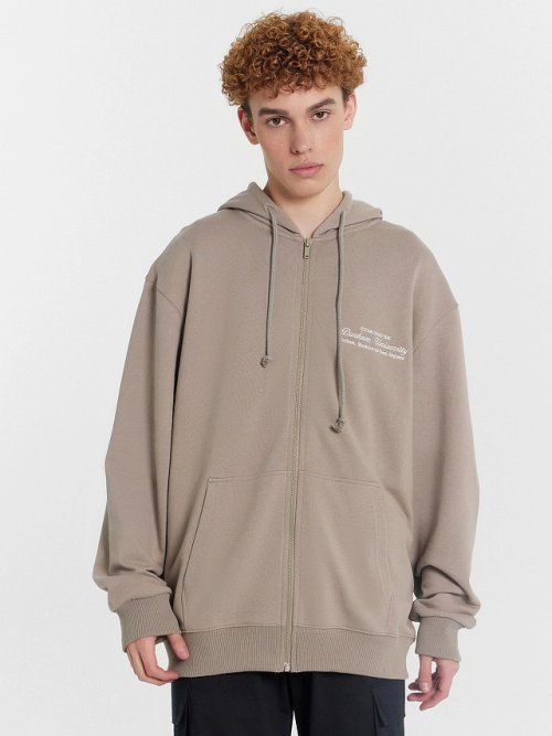 Толстовка мужская бежевая с вышивкой на груди, фото 2 из 7