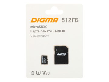 Карта памяти Digma MicroSDXC Class 10 Card10 DGFCA512A03