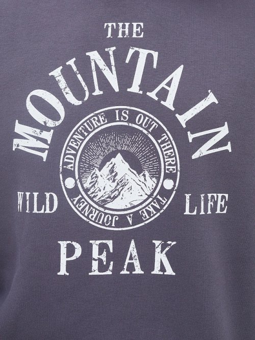 Анорак мужской в сером цвете с печатью, фото 6 из 8