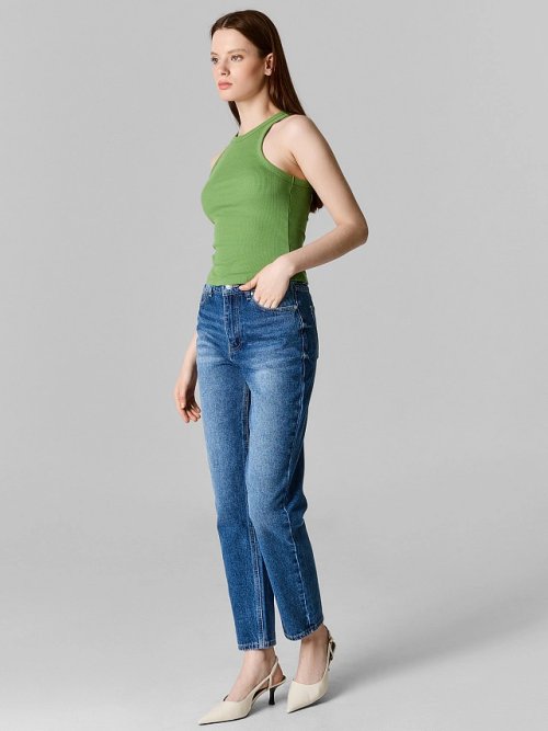 Джинсы Mom fit женские синие, фото 2 из 8