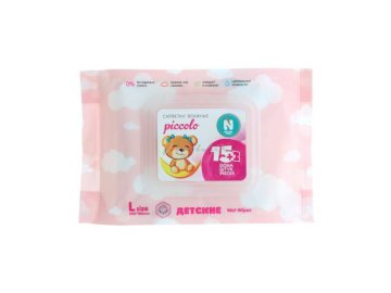 Акции Милы Полоцк Только в сети «Мила» - Cалфетки влажные детские NATURAL FRESH Baby Pink Piccolo гигиенические L, 17 шт