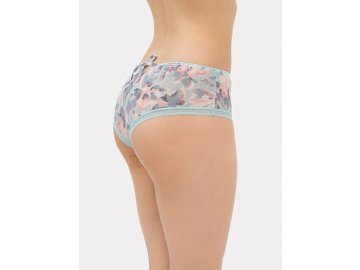 Трусы женские шорты мятно-зеленые с крупными цветами