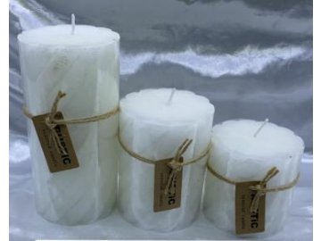 Свеча столбик Spiral Art&Home 7,5х7,5см, белый, арт. MULW7575Z-B в Минске Ома