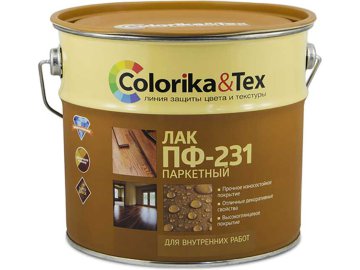 Лак паркетный Colorika Tex ПФ-231, 2,7л