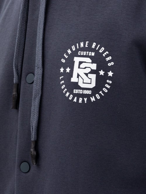 Толстовка мужская в сером цвете с печатью, фото 6 из 8