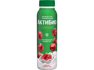 Биойогурт"АКТИБИО"(виш,сем.чиа,1.5%)260г в Барановичах Евроопт