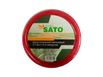 Шнур косильный нейлоновый 2,7мм х15м звездочка SATO TECHNO