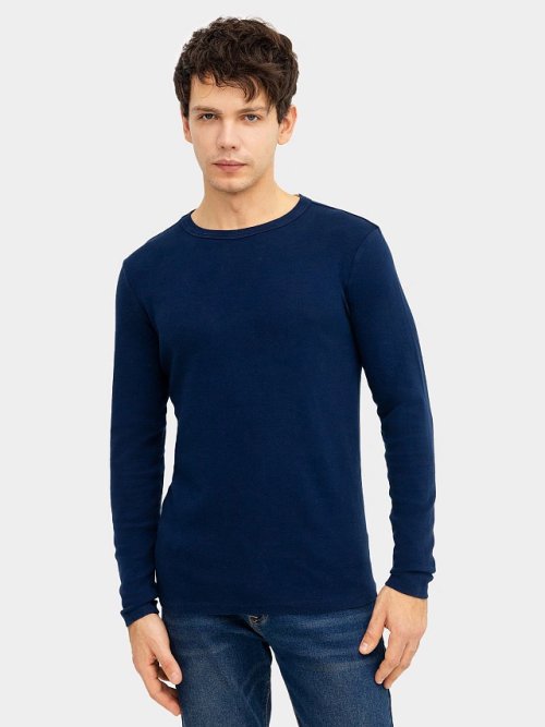 Джемпер мужской в темно-синем цвете, фото 1 из 5