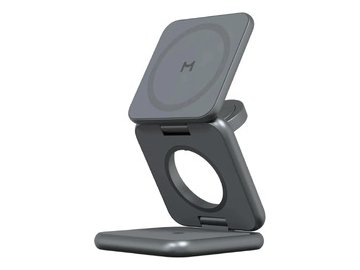 Беспроводное зарядное Magssory Fold Pro 3 в 1 WCH063 (темно-серый)