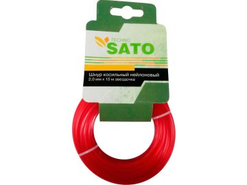 Шнур косильный нейлоновый 2,0мм х15м звездочка SATO TECHNO