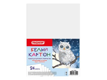 Картон белый ПИФАГОР 113565