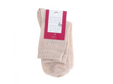 Носки женские STEP BY STEP в рубчик, светло-бежевый, размер 23, артикул 53-05