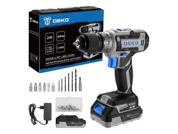 Дрель-шуруповерт Deko DKCD20-Li Set1 083-1117