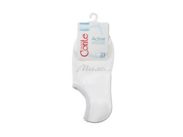 Носки жен. хлопковые Conte ELEGANT ACTIVE белый р.23 (ультракороткие) арт.18С-4СП