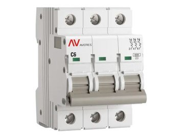 Выключатель автоматический EKF Averes AV-6 3P 6A (C) 6kA