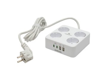 Сетевой фильтр Cablexpert PLT-4-C2U2-W-2