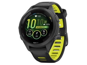 Garmin Forerunner 265S 42 мм (черный корпус/черно-желтый ремешок)