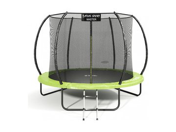 Батут пружинный ATLAS SPORT 252 см - 8ft Master (с лестницей, зеленый)