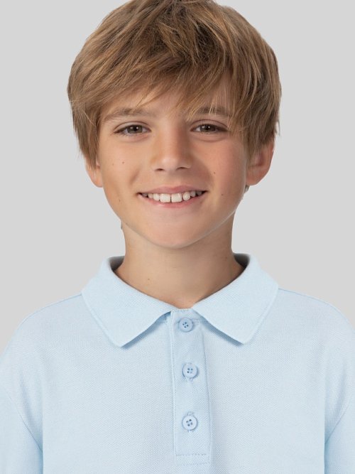 Поло для мальчиков голубое, фото 4 из 8